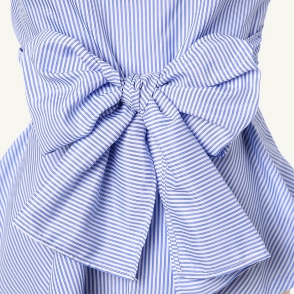 One-Shoulder Bow Peplum Top - Picture 5 of 8